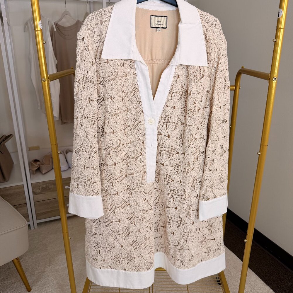 Tuckernuck Cream and Black Mini Dress